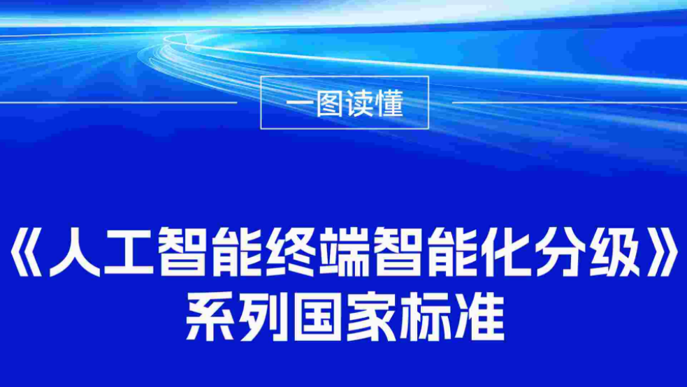 一图读懂：《人工智能终端智能化分级》系列国家标准发布